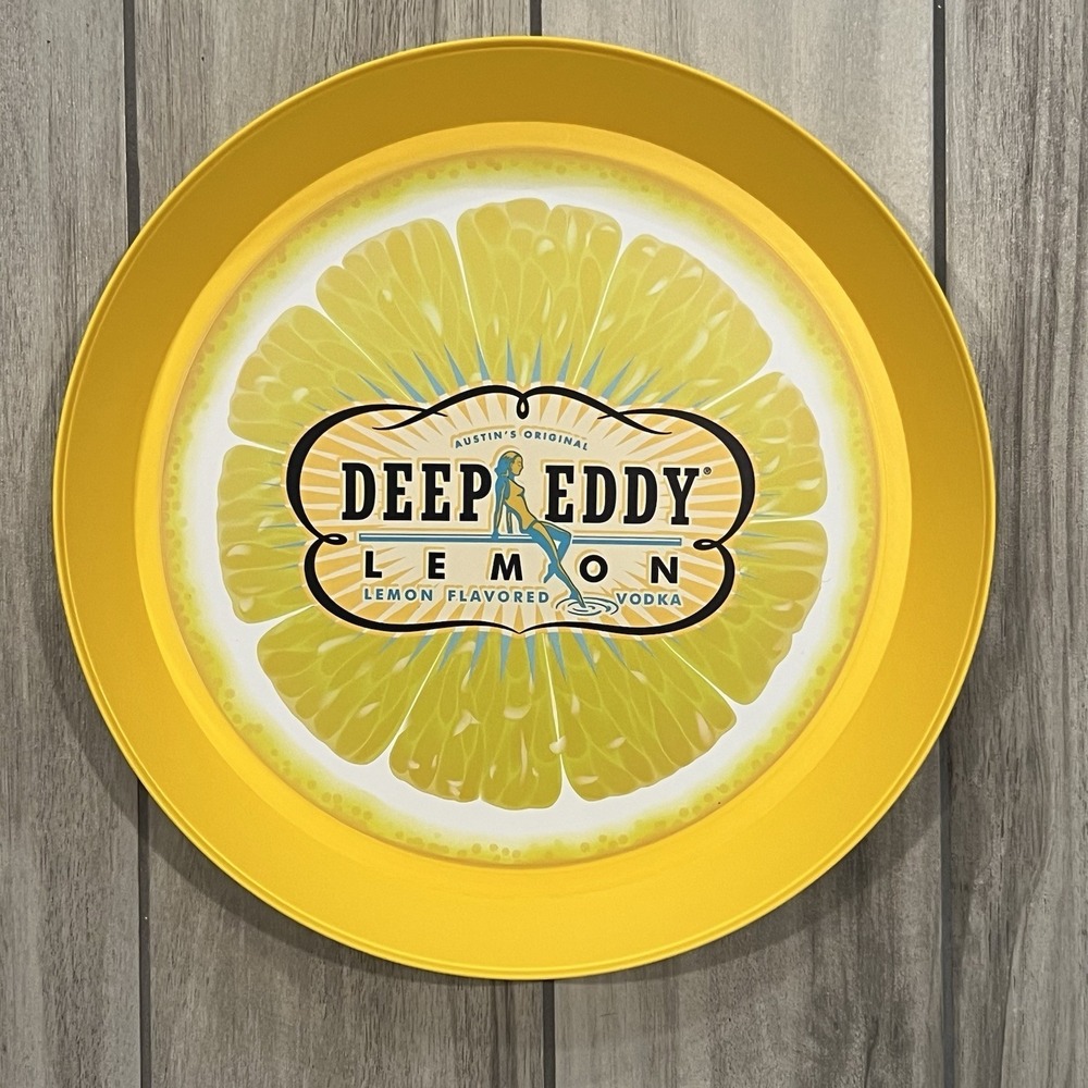 Deep Eddy Lemon Flavored Vodka Serving Tray 13" Made in USA Austin's Original